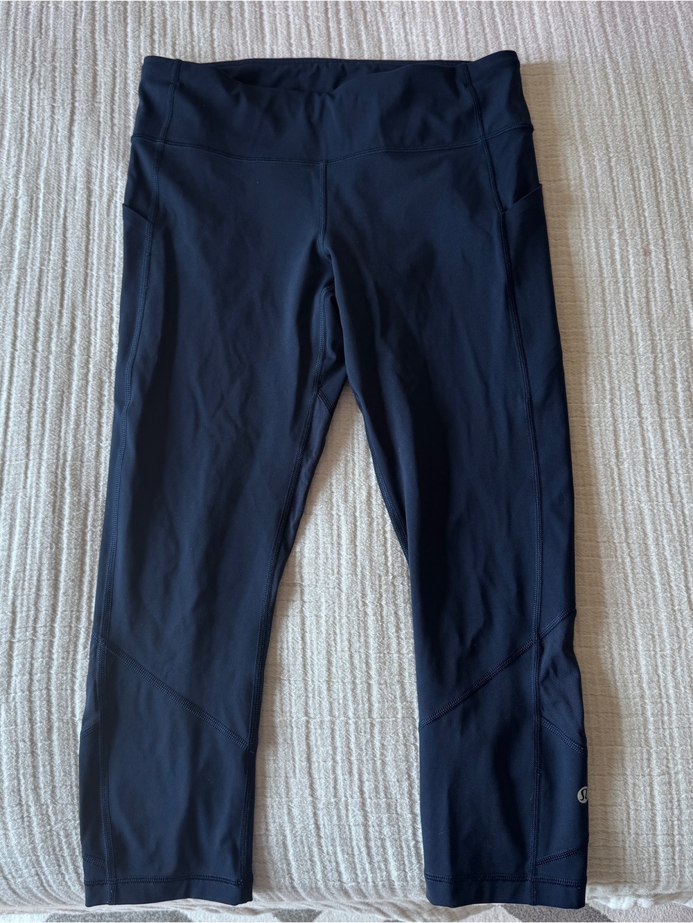lululemon athletica Navy Capri Leggings with Side Pockets